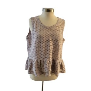 A.n.a Sleeveless Peplum Blouse Sz XL